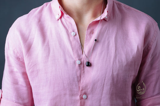 Cylindrical Onyx Necklace