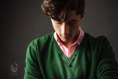 Cylindrical Onyx Necklace