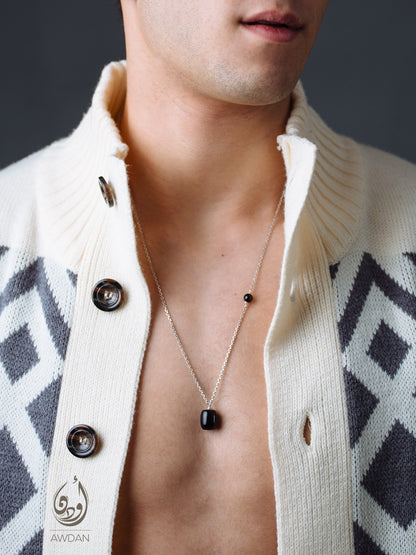 Cylindrical Onyx Necklace