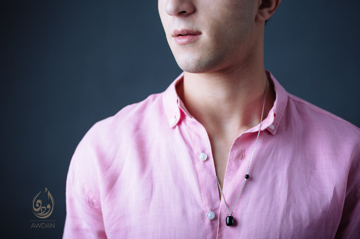 Cylindrical Onyx Necklace