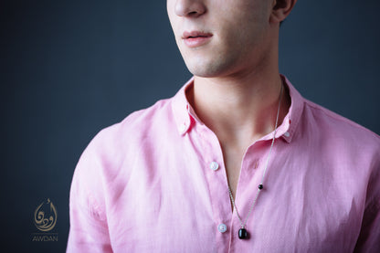 Cylindrical Onyx Necklace