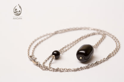 Cylindrical Onyx Necklace
