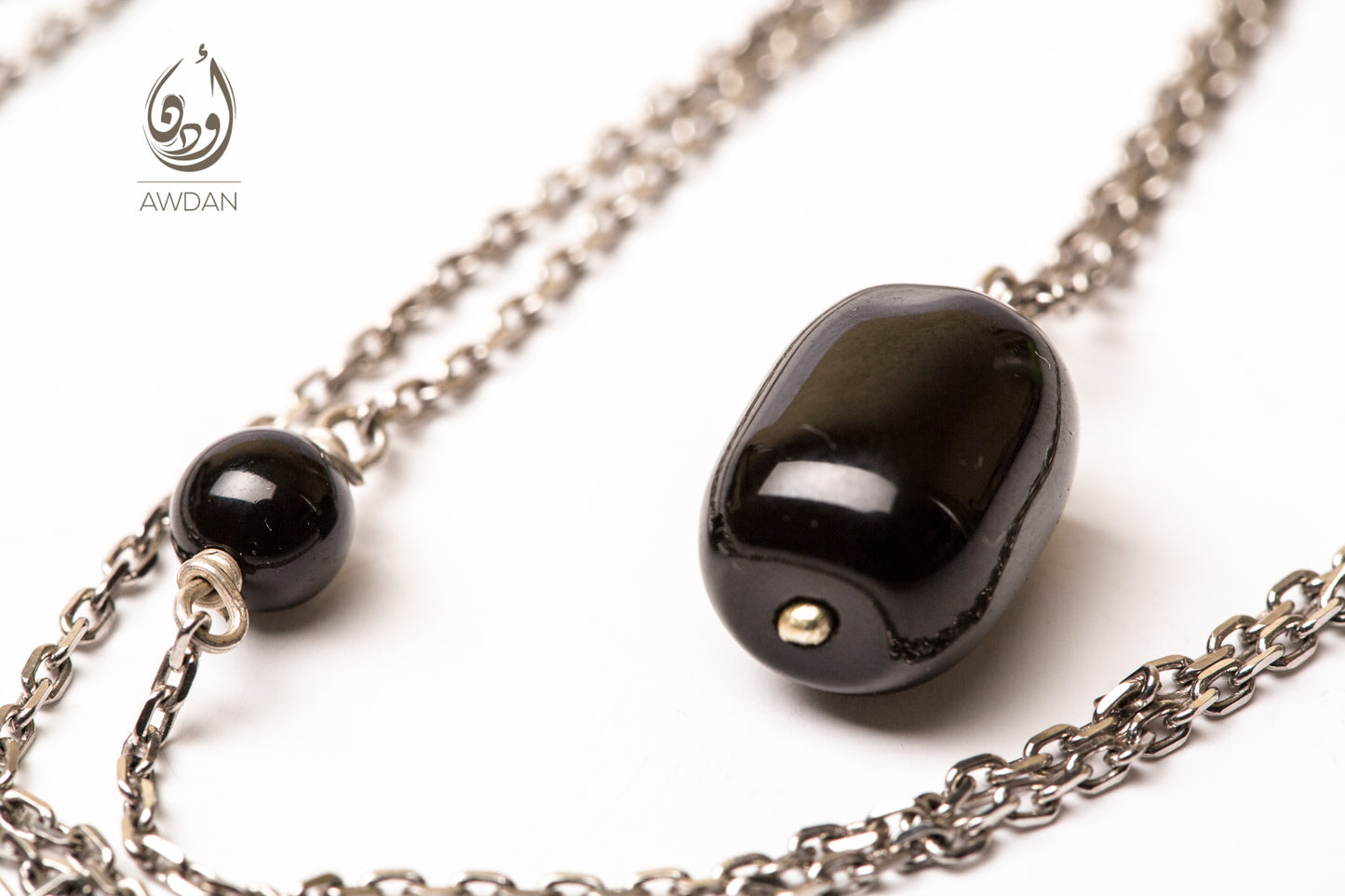 Cylindrical Onyx Necklace