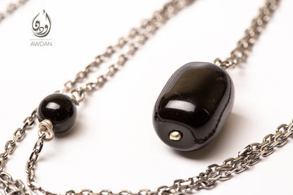 Cylindrical Onyx Necklace