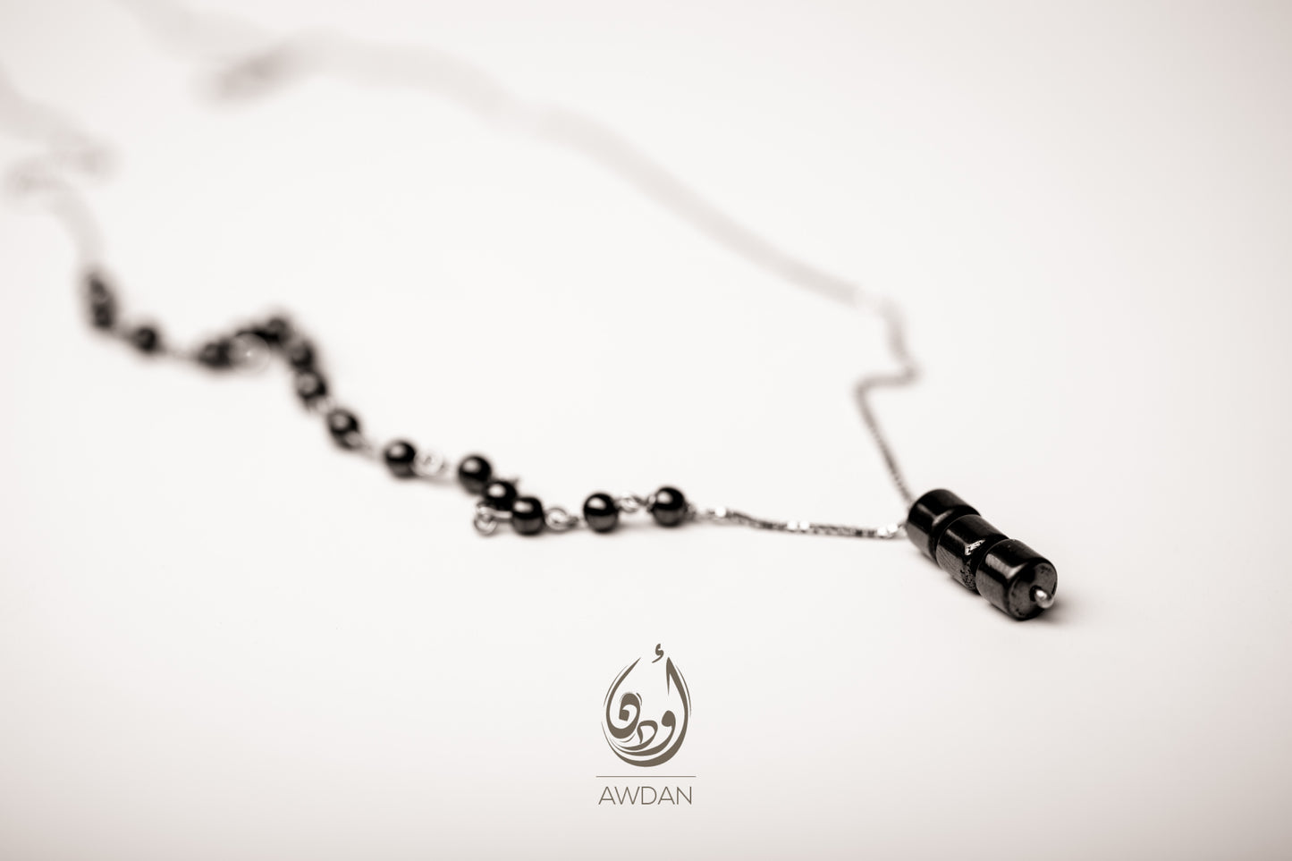 Half Hematite Half Silver Necklace