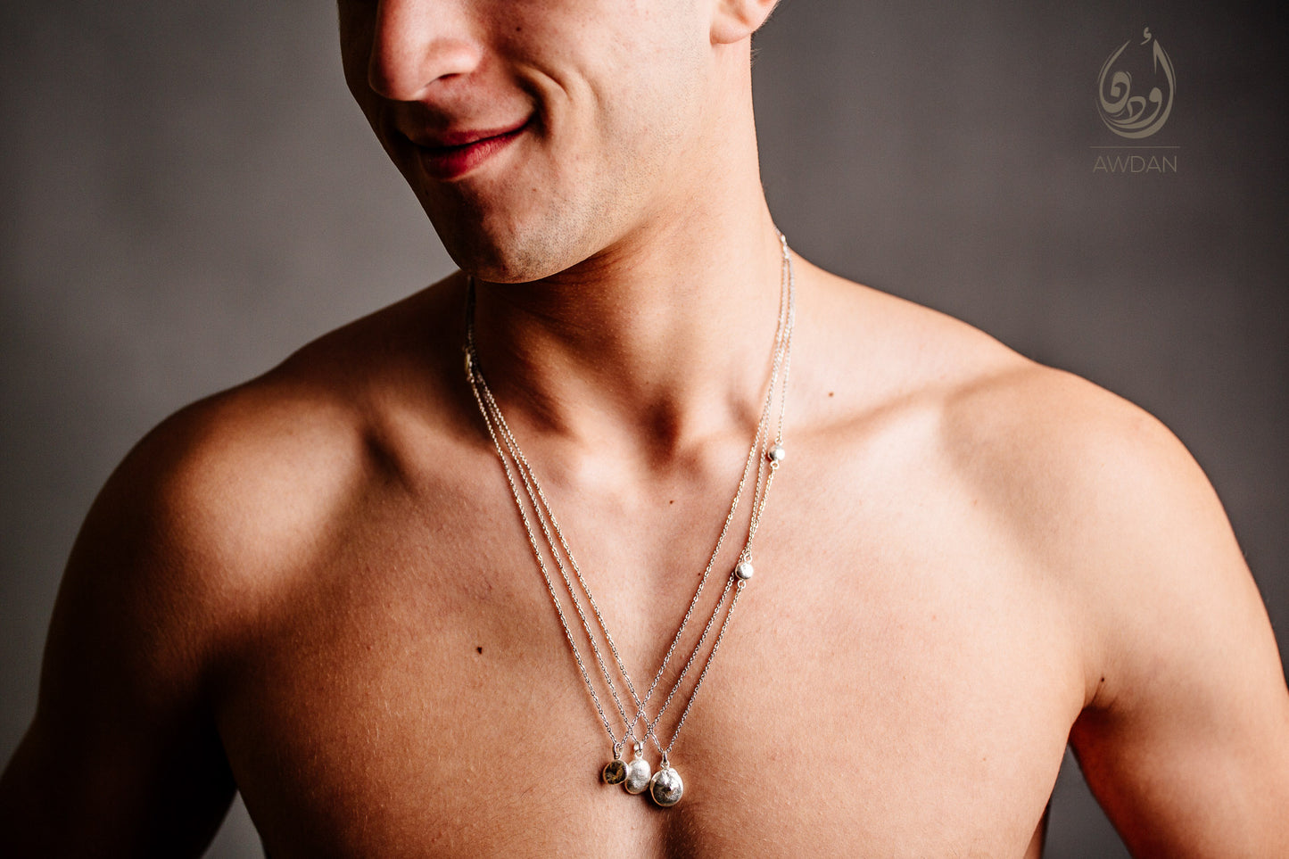 Random Pure Silver Droplet Necklace