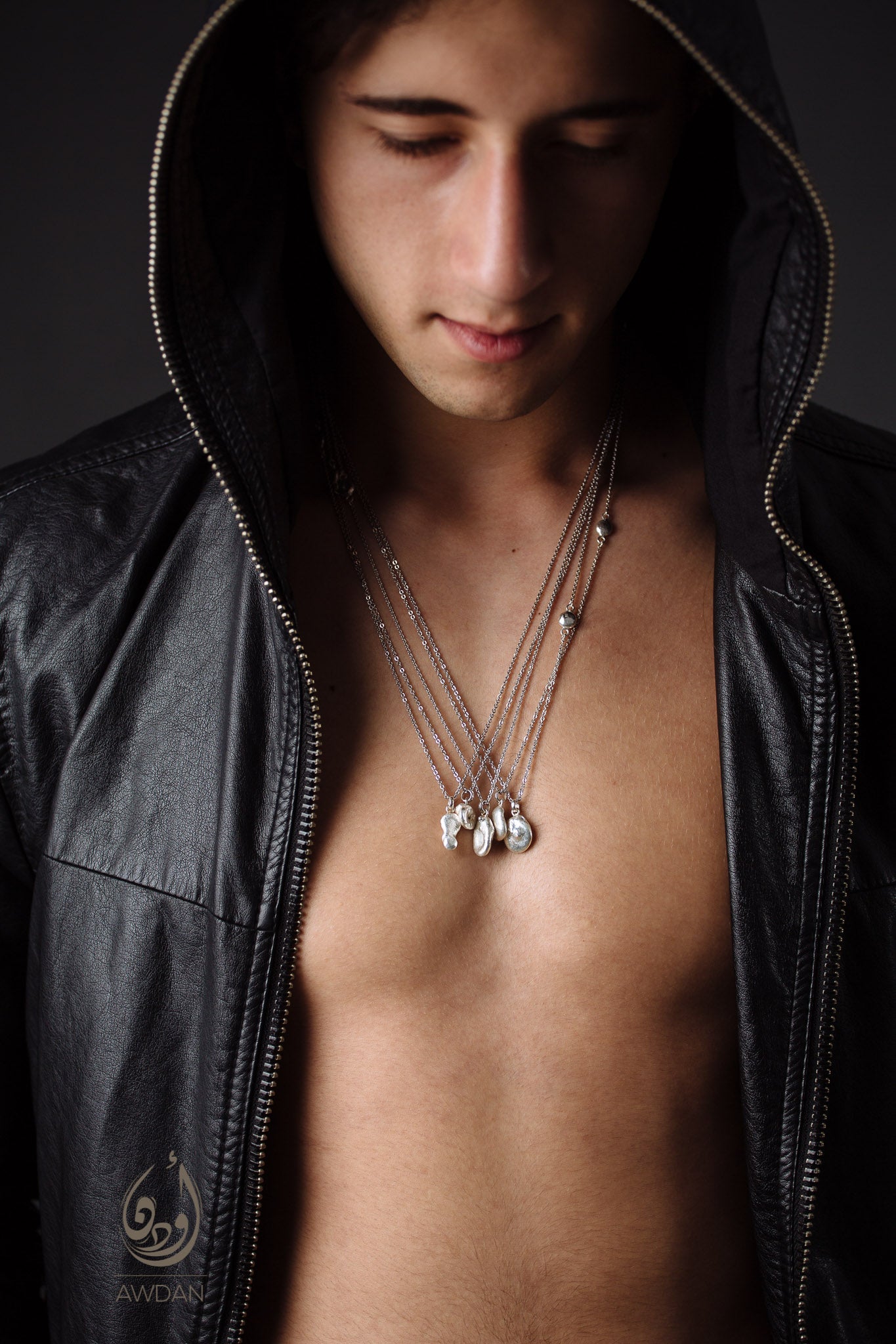 Random Pure Silver Droplet Necklace