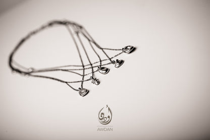 Random Pure Silver Droplet Necklace