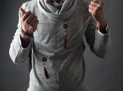 Coin and Tassel Necklace