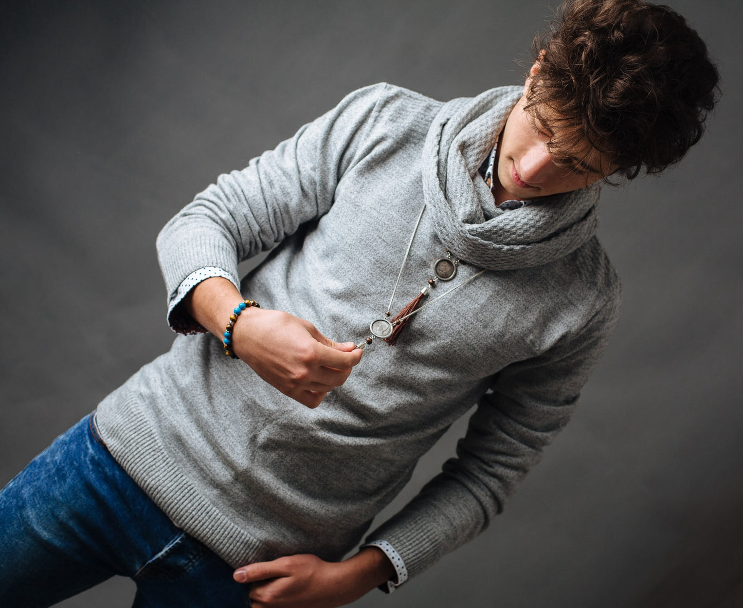 Coin and Tassel Necklace