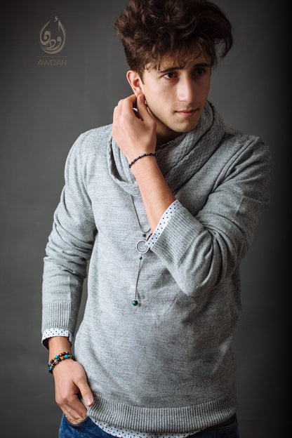 Coin and Malachite Necklace