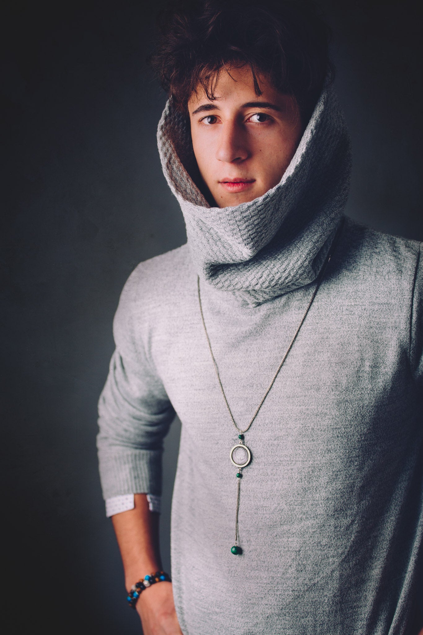 Coin and Malachite Necklace