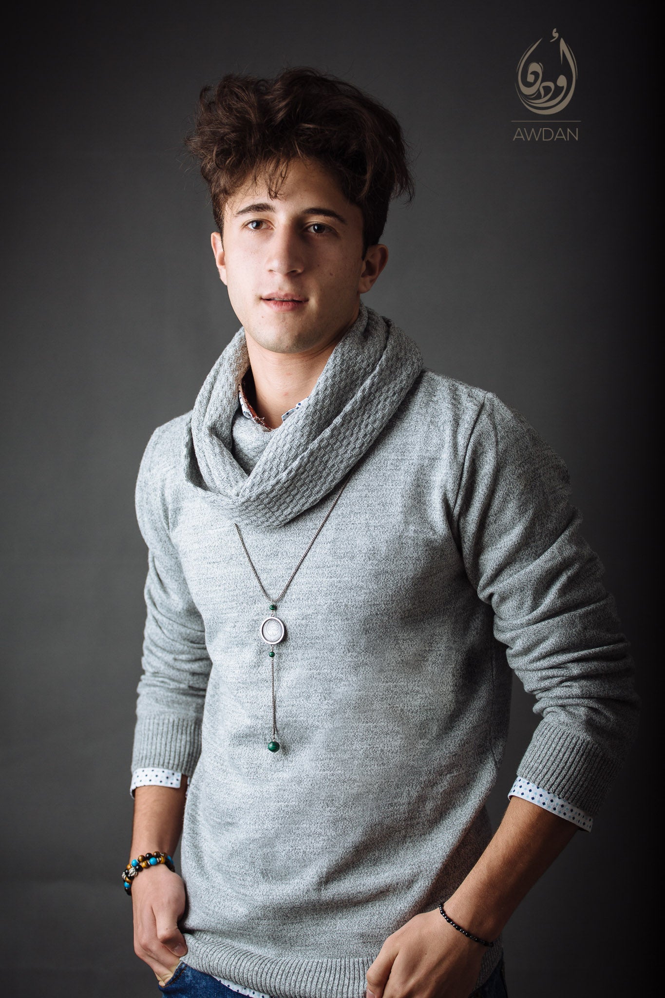 Coin and Malachite Necklace