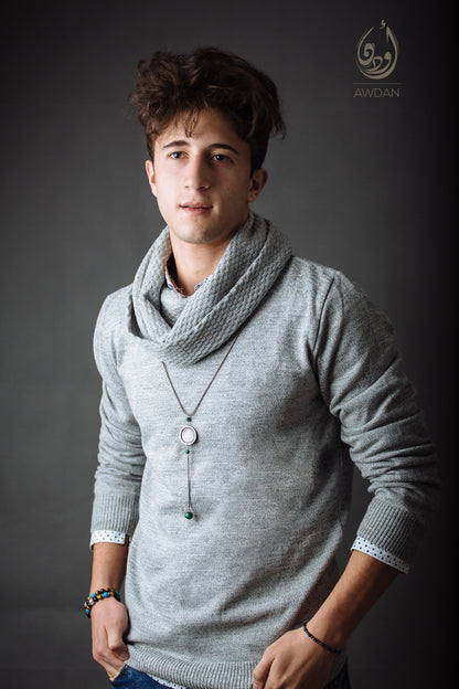 Coin and Malachite Necklace