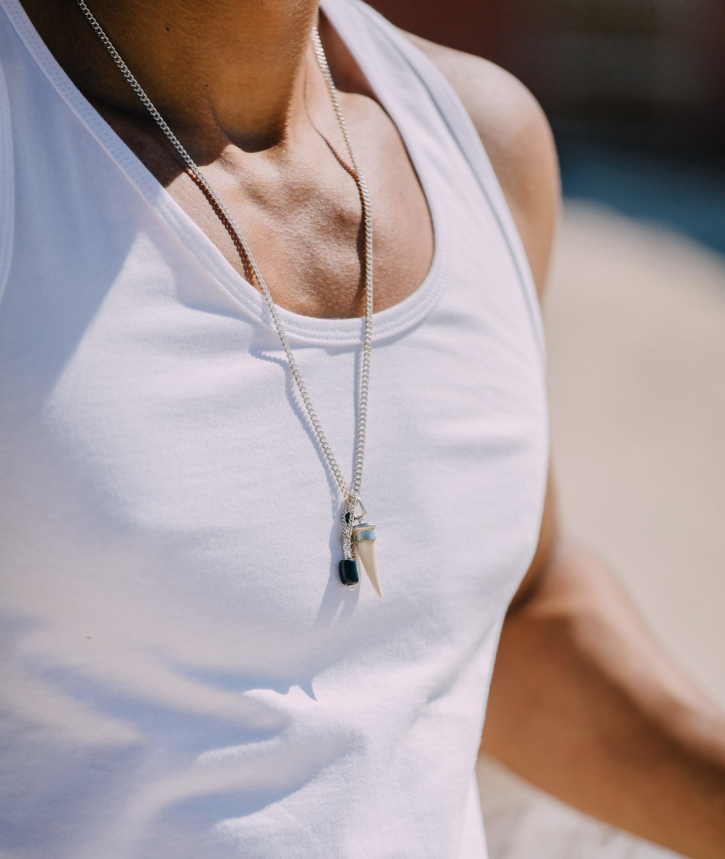 Triple Charm Ivory Necklace