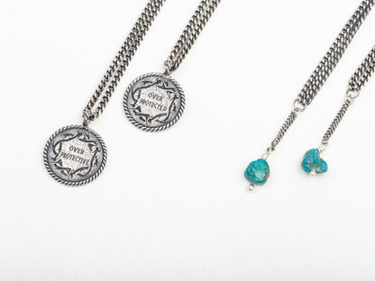Overprotective/Overprotected Coin Necklace.