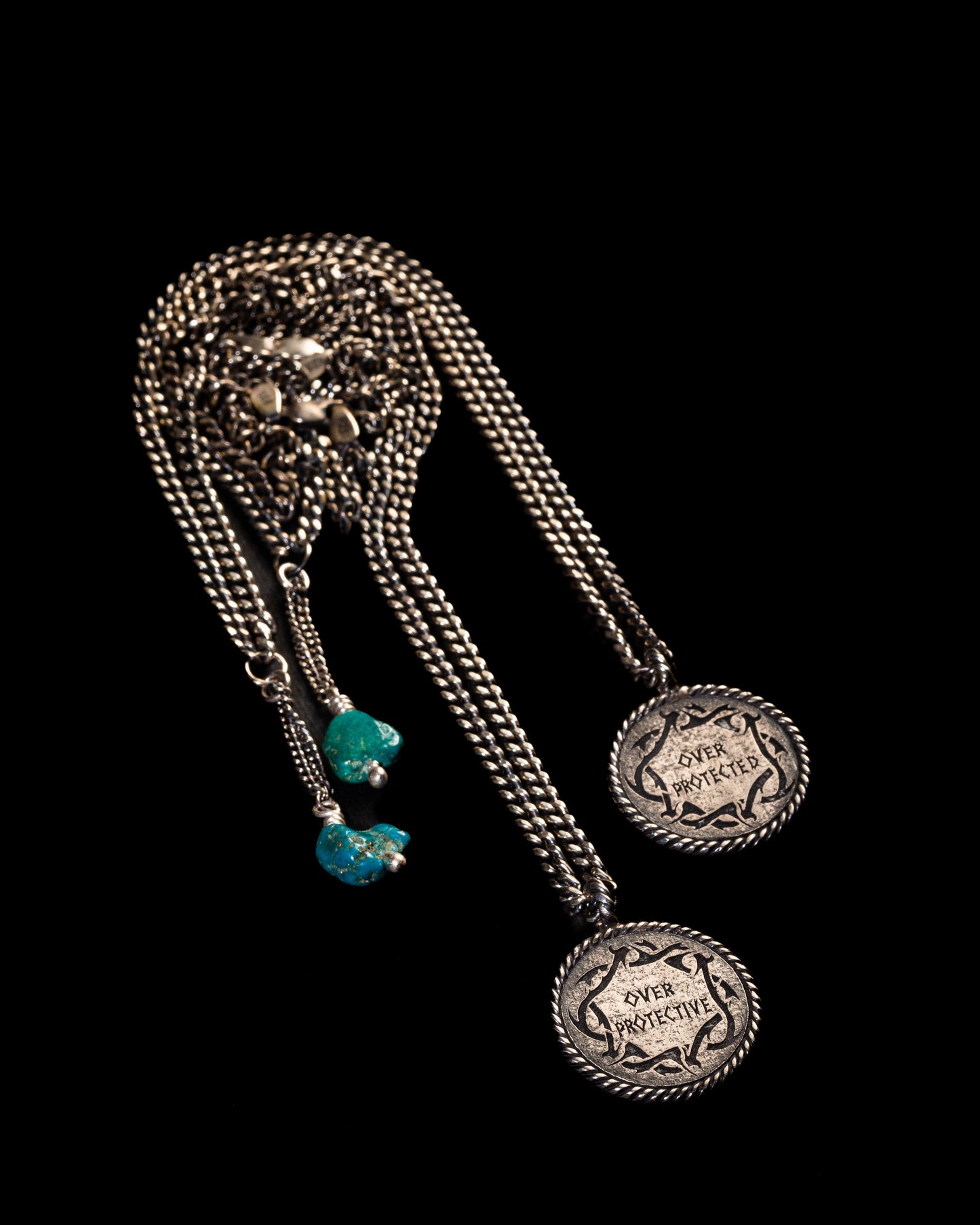 Overprotective/Overprotected Coin Necklace.