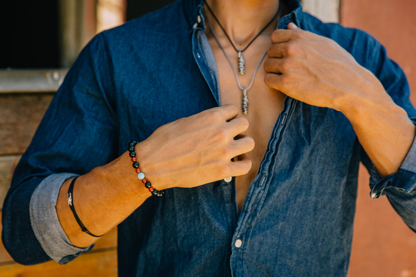 Multi Coloured Beaded Bracelet