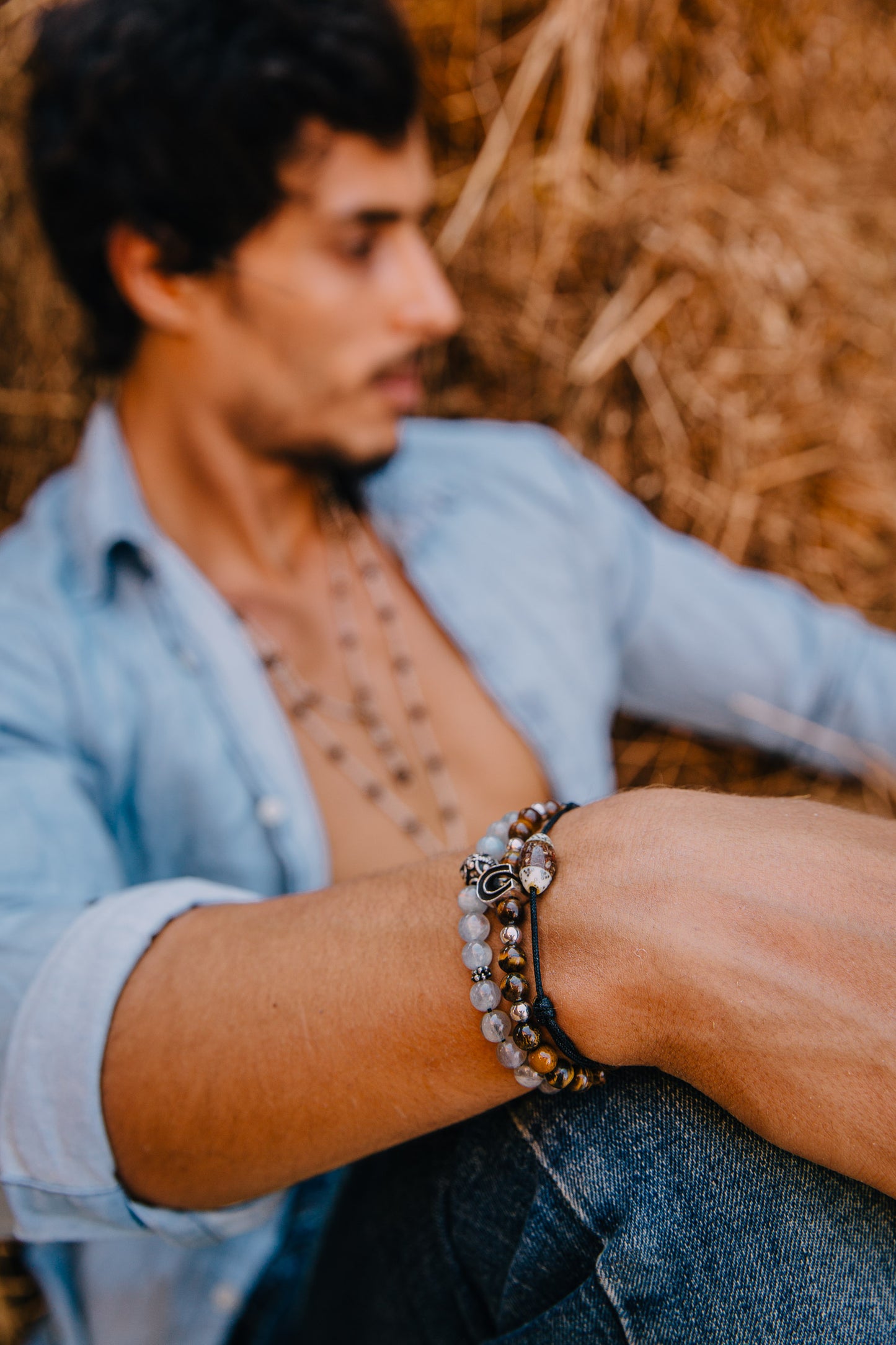 Ivory Bead Thread Bracelet