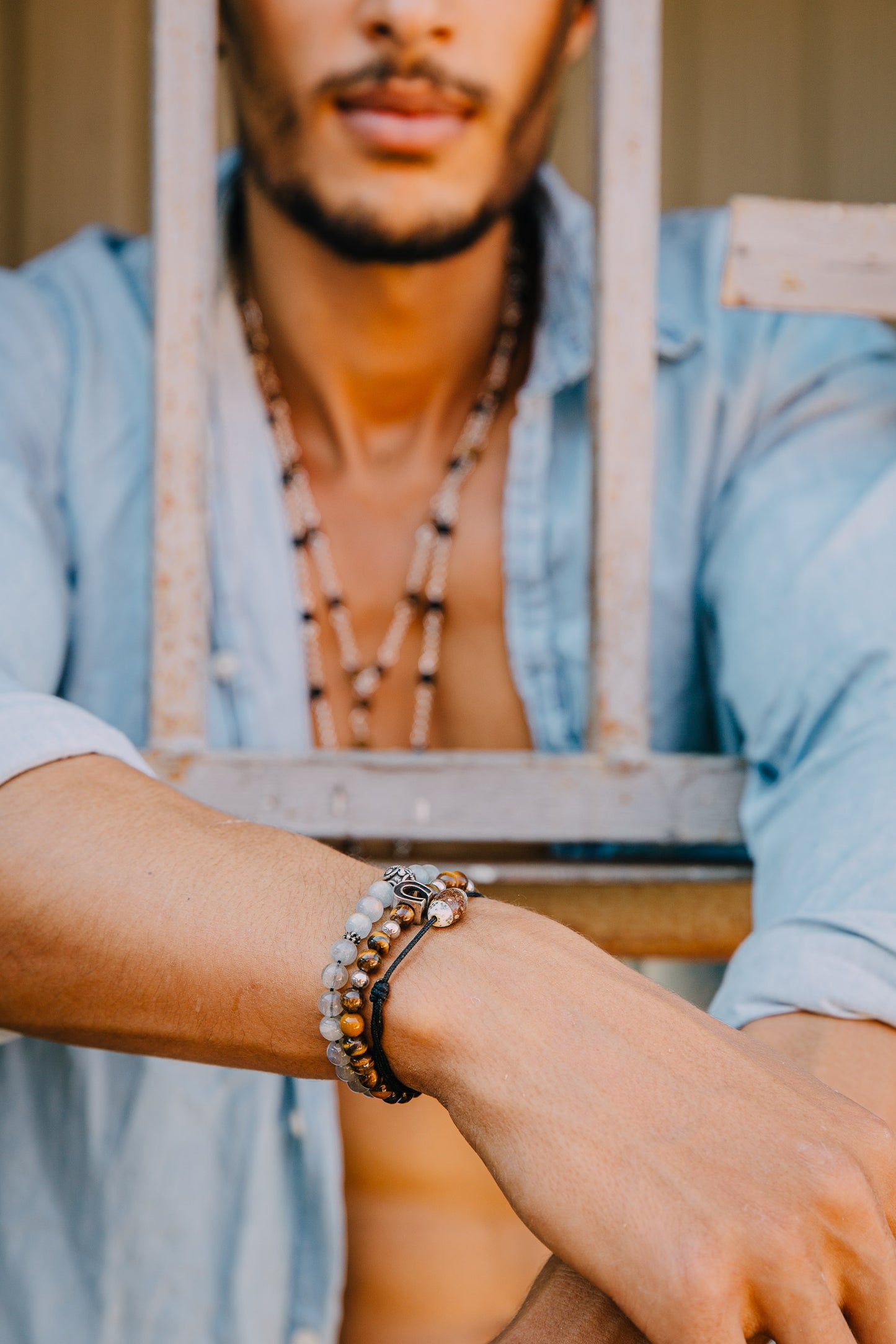 Ivory Bead Thread Bracelet