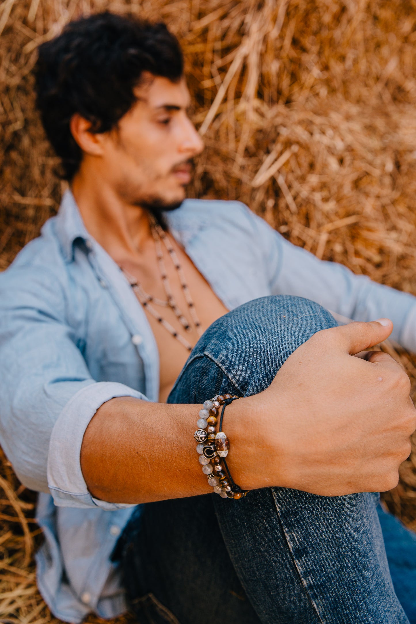 Ivory Bead Thread Bracelet