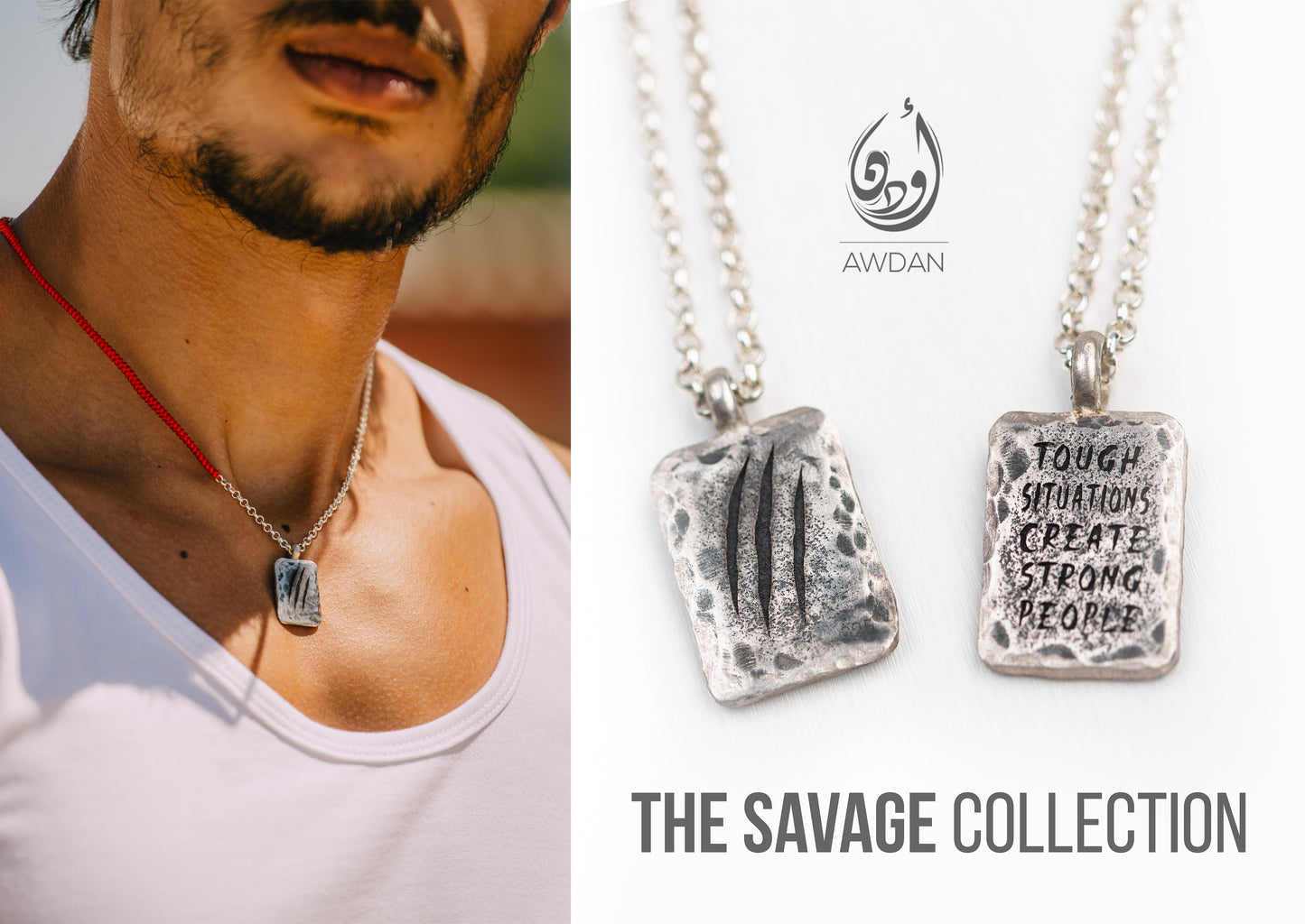 Vintage Tablet Scratch Necklace