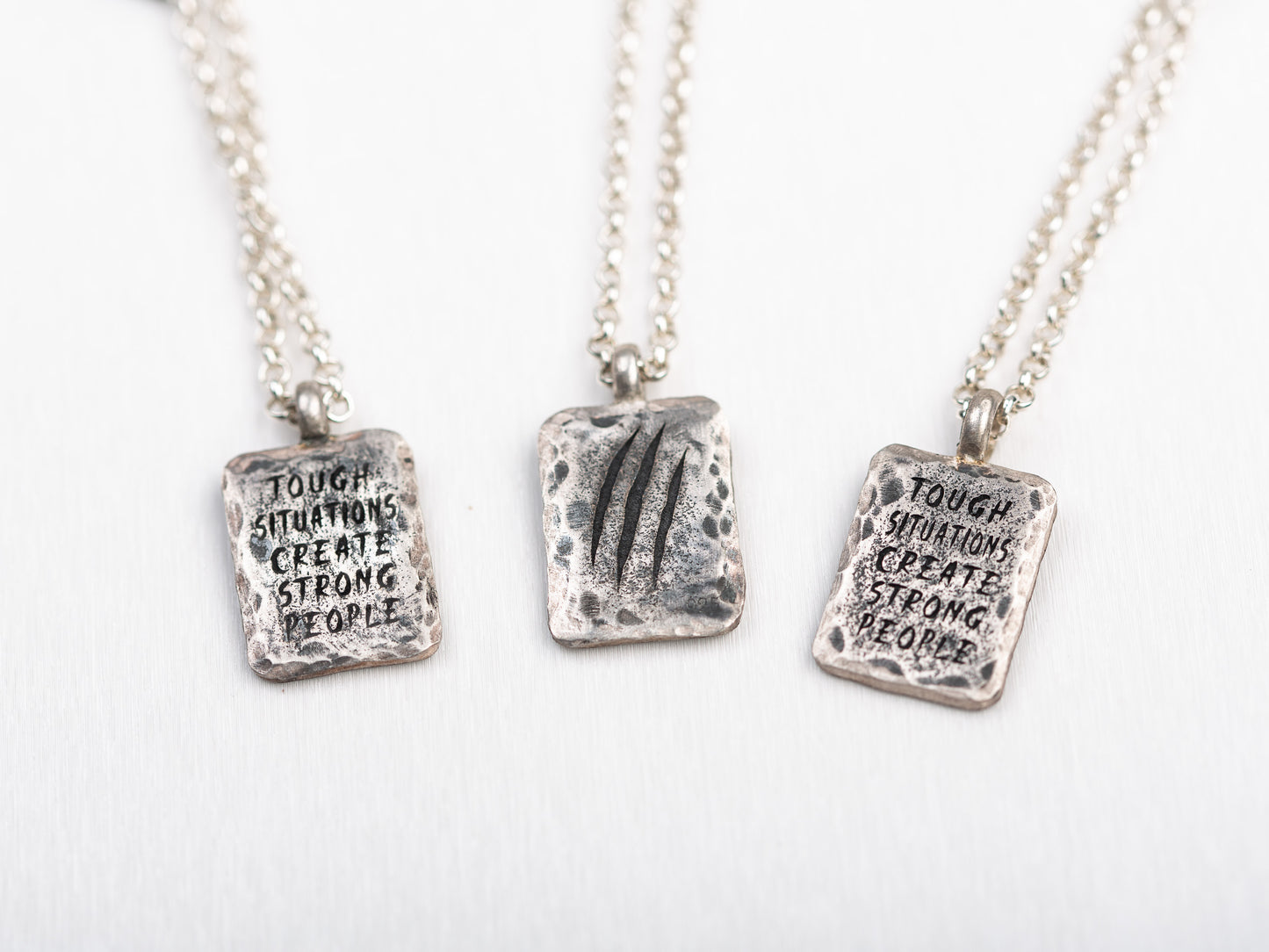 Vintage Tablet Scratch Necklace