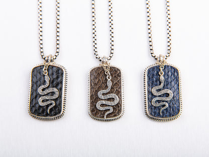 Snake Leather Necklace