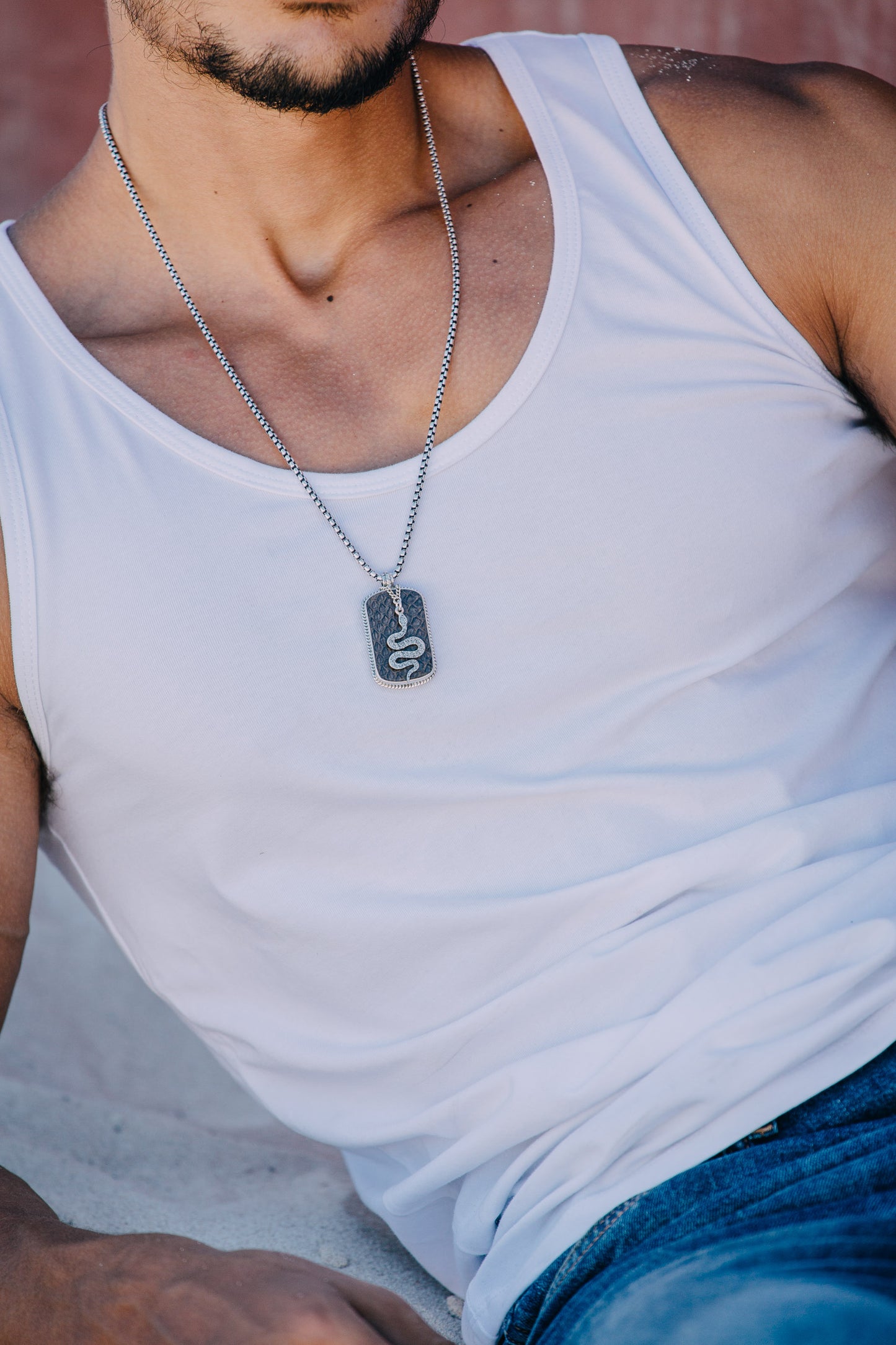 Snake Leather Necklace