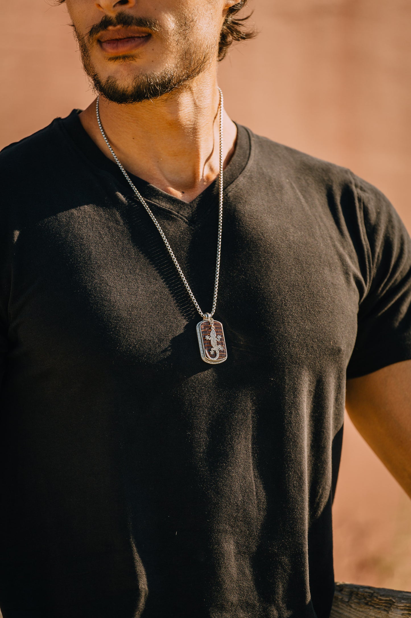 Lizard Leather Necklace