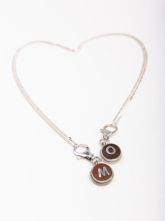 Customized Letter on Leather Necklace