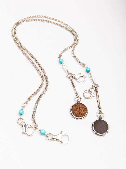 Waist Chain with Dangling Leather Pendant