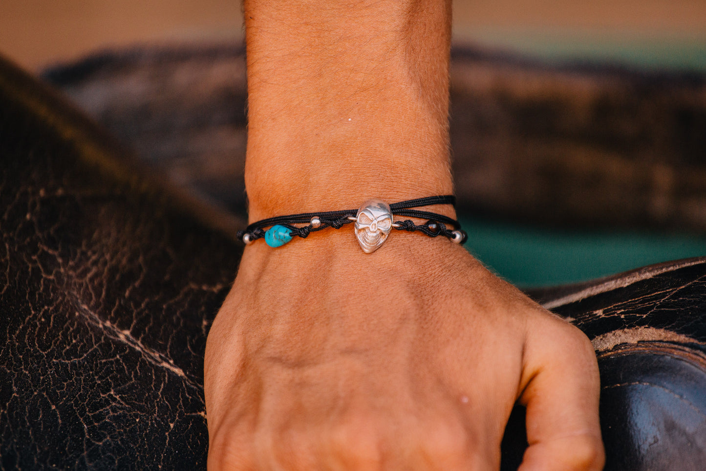 Multi Layer Skull Charm Bracelet