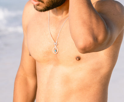 Circled Turquoise Necklace