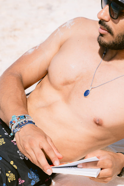 Double Stone Braided Necklace