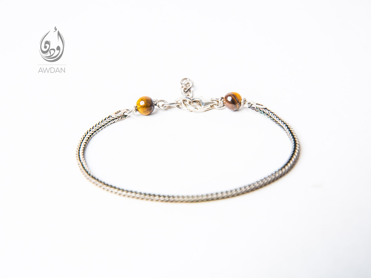 Roman Braid with Double Beads Bracelet