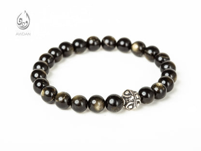 Beaded Obsidian Bracelet