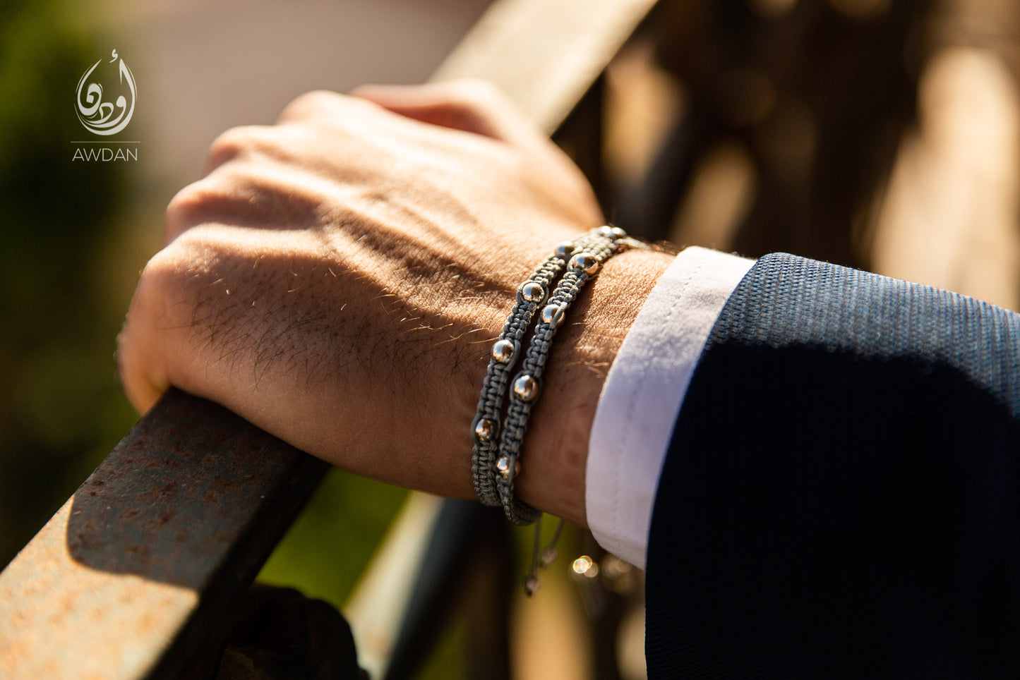 Silver Beads Woven Bracelet