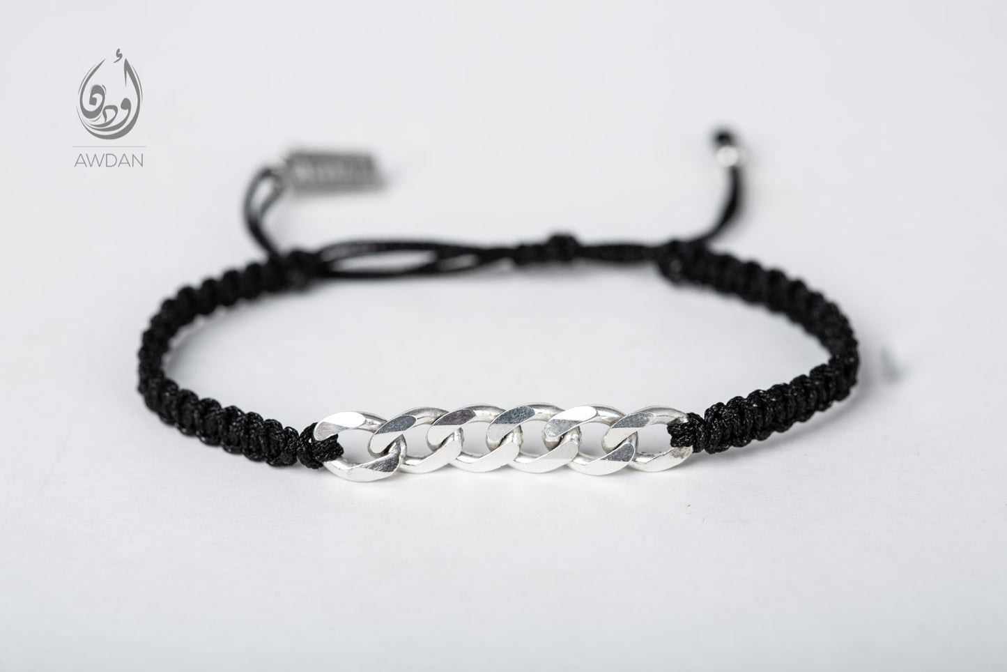 Silver Chain with Woven Bracelet