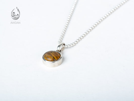 Round Tiger’s Eye Necklace