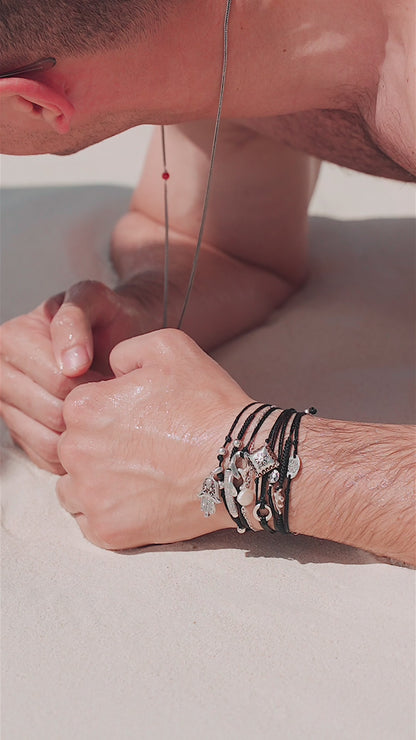 Double Stone Braided Necklace